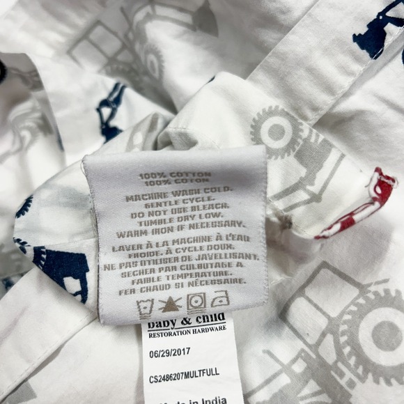 Restoration Hardware Baby & Child Contruction Machinery Sheet 4 pc Set Full Size - Picture 5 of 7